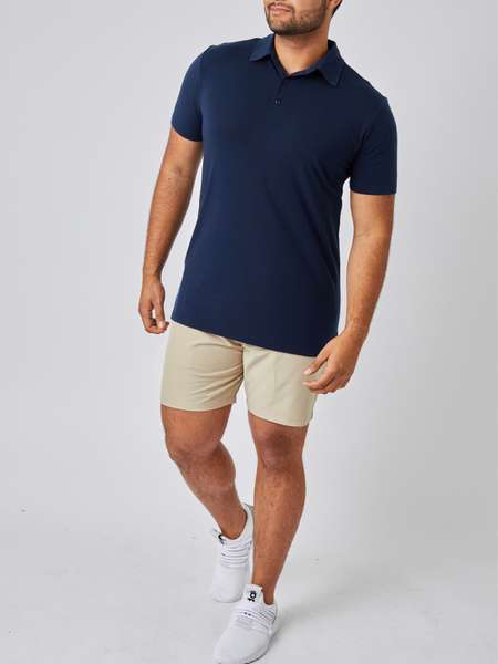 Model is size 36 | Khaki Everyday Shorts | Fresh Clean Threads